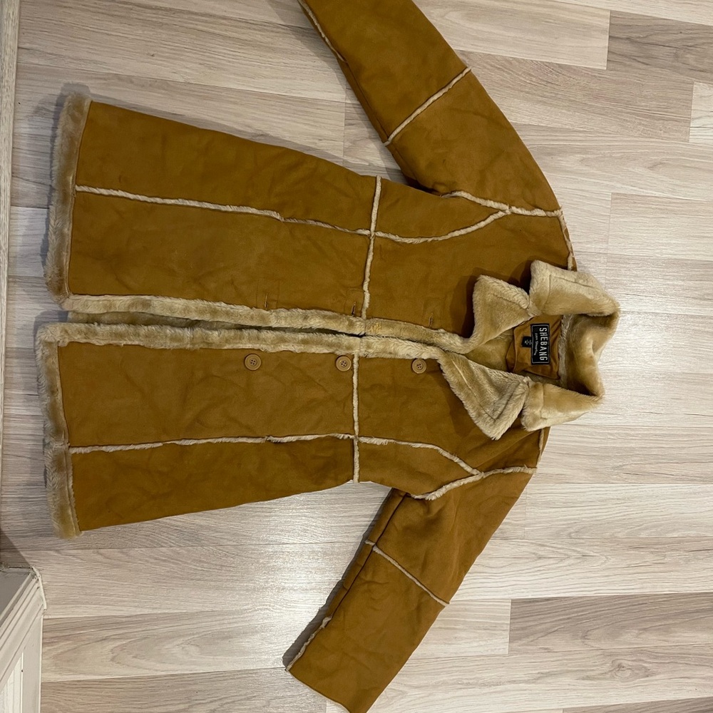 Brown Faux Shearling Coat